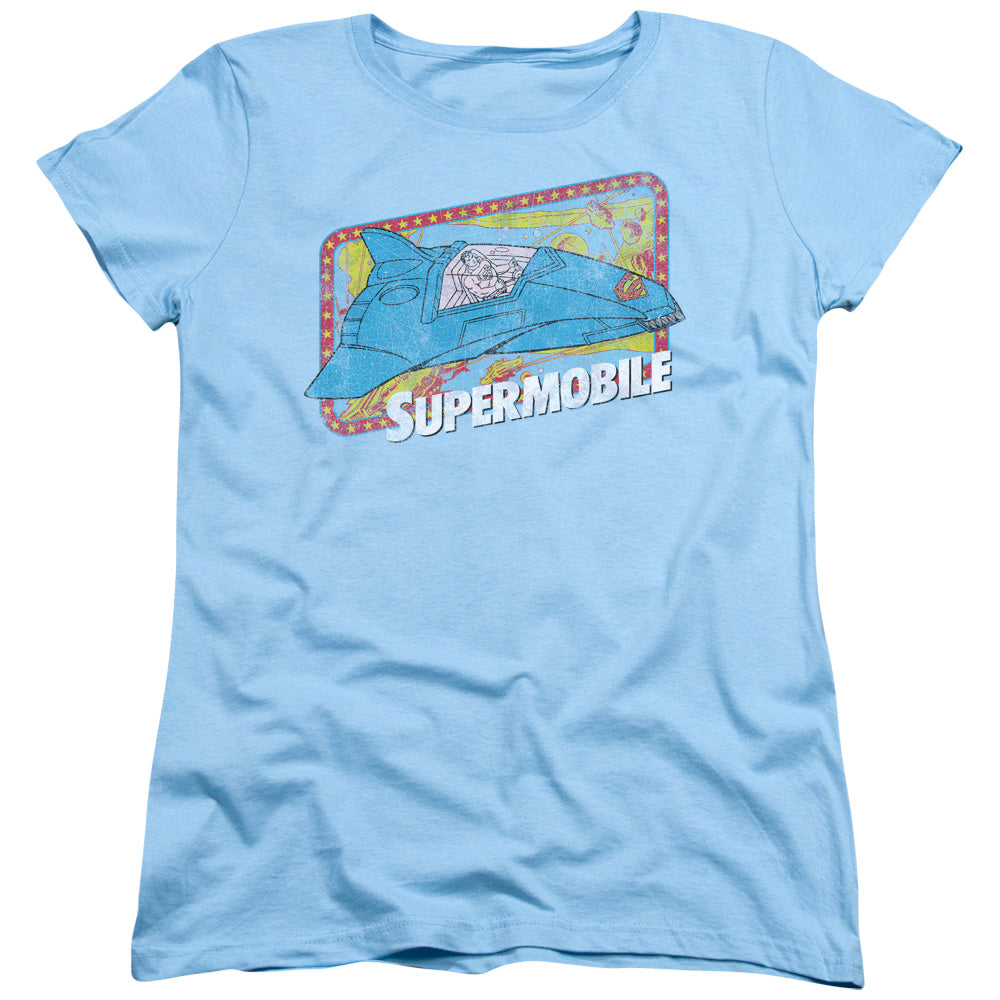 DC/SUPERMOBILE - S/S WOMENS TEE - LIGHT BLUE