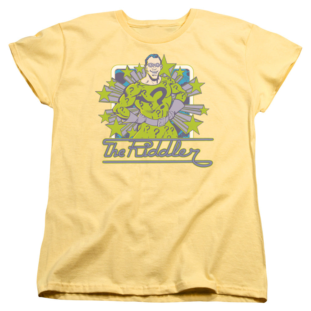 DC/RIDDLER STARS - S/S WOMENS TEE - BANANA