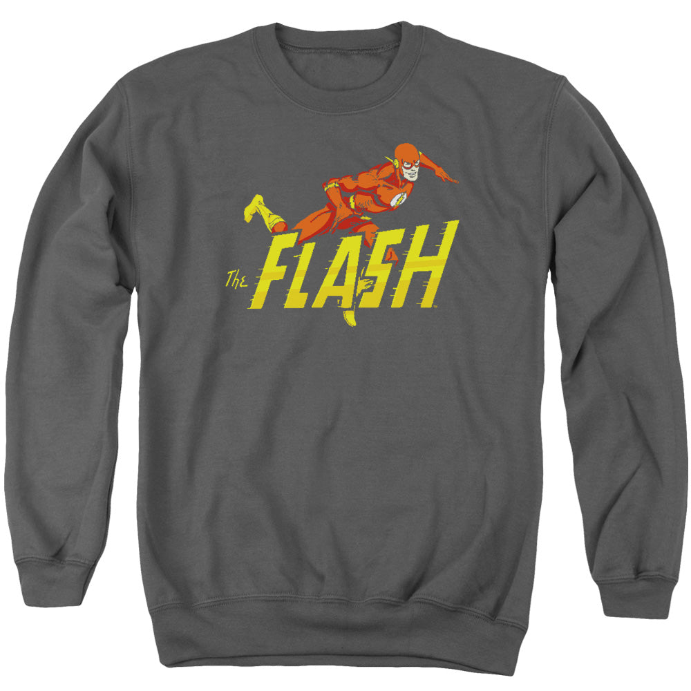 DC FLASH/8 BIT FLASH - ADULT CREWNECK SWEATSHIRT - BLACK