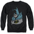 DC/LITE BRITE BATMAN - ADULT CREWNECK SWEATSHIRT - BLACK