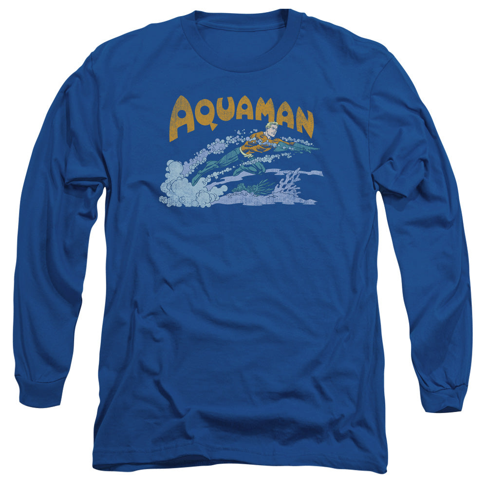 DC/AQUAMAN AQUA SWIM - L/S ADULT 18/1 - ROYAL BLUE