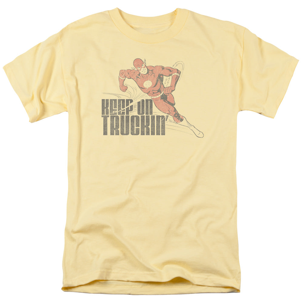 DC FLASH/KEEP ON TRUCKIN - S/S ADULT 18/1 - BANANA