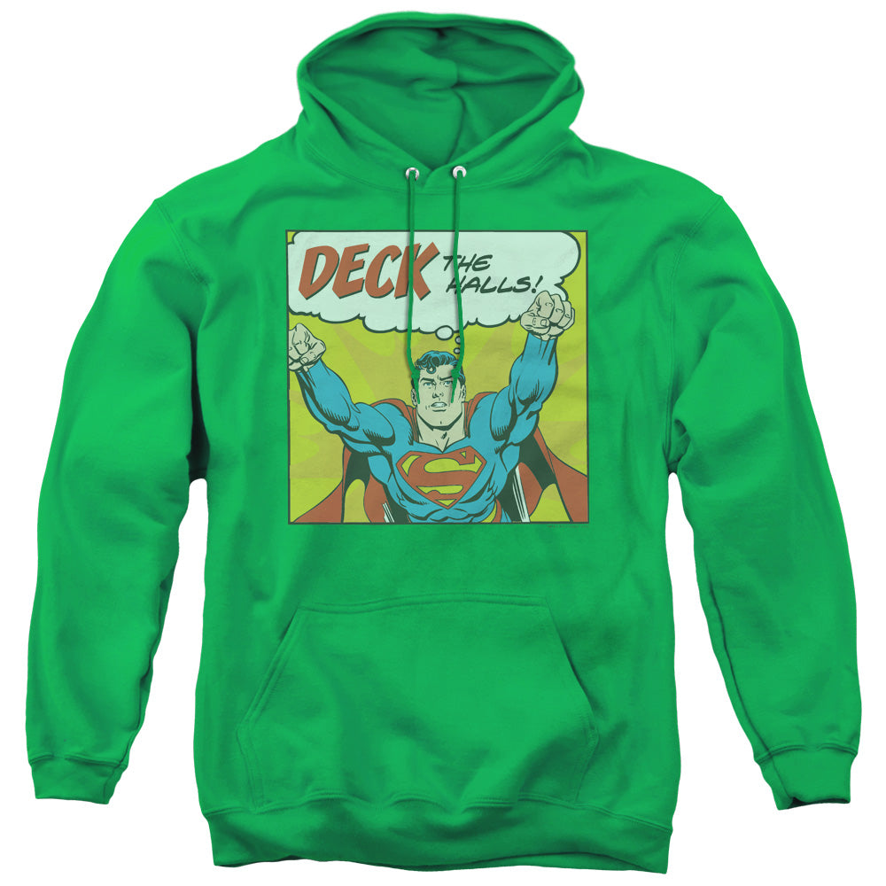 DC/DECK THE HALLS - ADULT PULLOVER HOODIE - KELLY GREEN