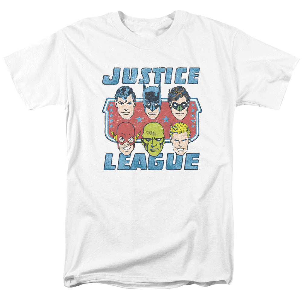 DC/FACES OF JUSTICE - S/S ADULT 18/1  -  WHITE