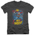 DC/NO WAY - S/S ADULT V-NECK 30/1 - CHARCOAL