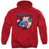 DC/SUPERMAN 64 - ADULT PULLOVER HOODIE - RED