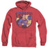DC/SUPERMAN 64 - ADULT HEATHER HOODIE - RED