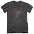 DC/HARDENED HEART - S/S ADULT V-NECK 30/1 - CHARCOAL
