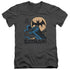 DC/LOOK OUT - S/S ADULT V-NECK 30/1 - CHARCOAL