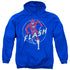 DC FLASH/FLASH COMICS - ADULT PULLOVER HOODIE - ROYAL BLUE