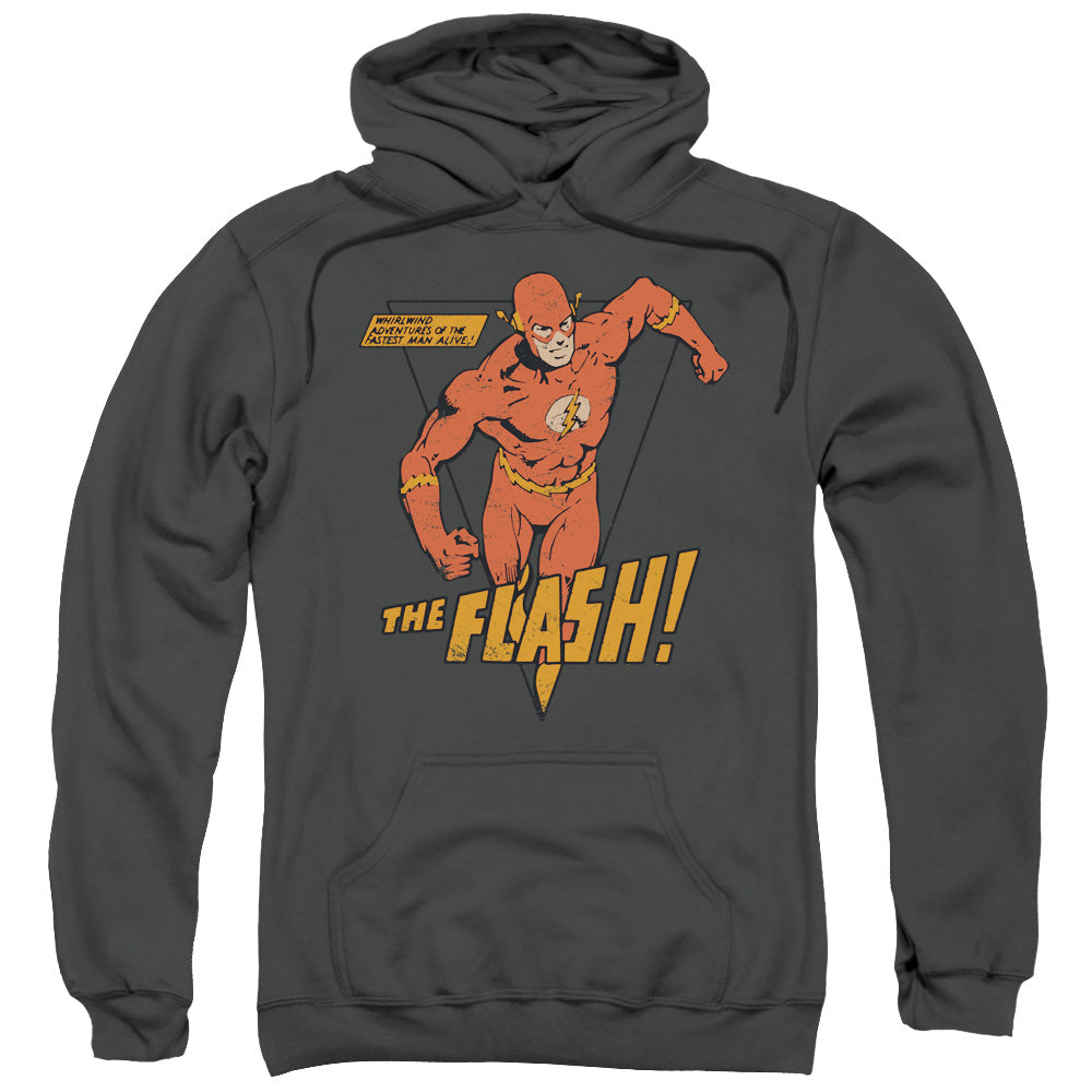 DC FLASH/WHIRLWIND - ADULT PULLOVER HOODIE - CHARCOAL