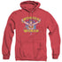 DC/FLYING THROUGH - ADULT HEATHER HOODIE - RED