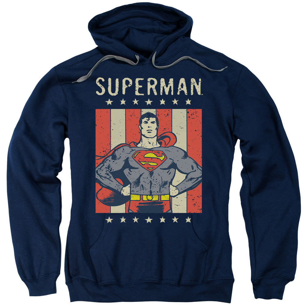 DC/RETRO LIBERTY - ADULT PULLOVER HOODIE - NAVY
