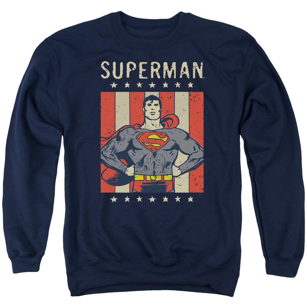 DC/RETRO LIBERTY - ADULT CREWNECK SWEATSHIRT - NAVY