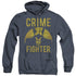 DC/FIGHT CRIME - ADULT HEATHER HOODIE - NAVY