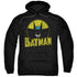 DC/CIRCLE BAT - ADULT PULLOVER HOODIE - BLACK