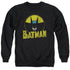 DC/CIRCLE BAT - ADULT CREWNECK SWEATSHIRT - BLACK