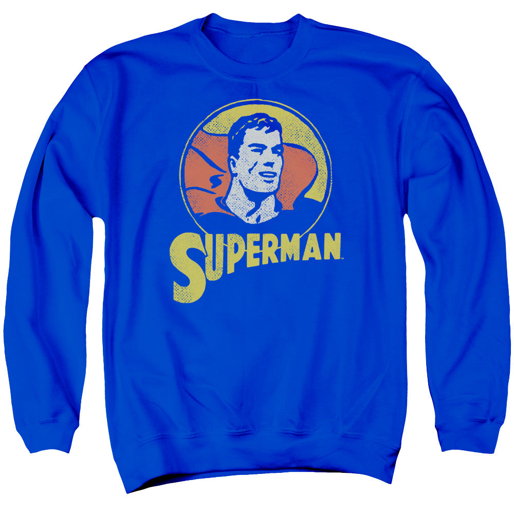 DC/SUPER CIRCLE - ADULT CREWNECK SWEATSHIRT - ROYAL BLUE