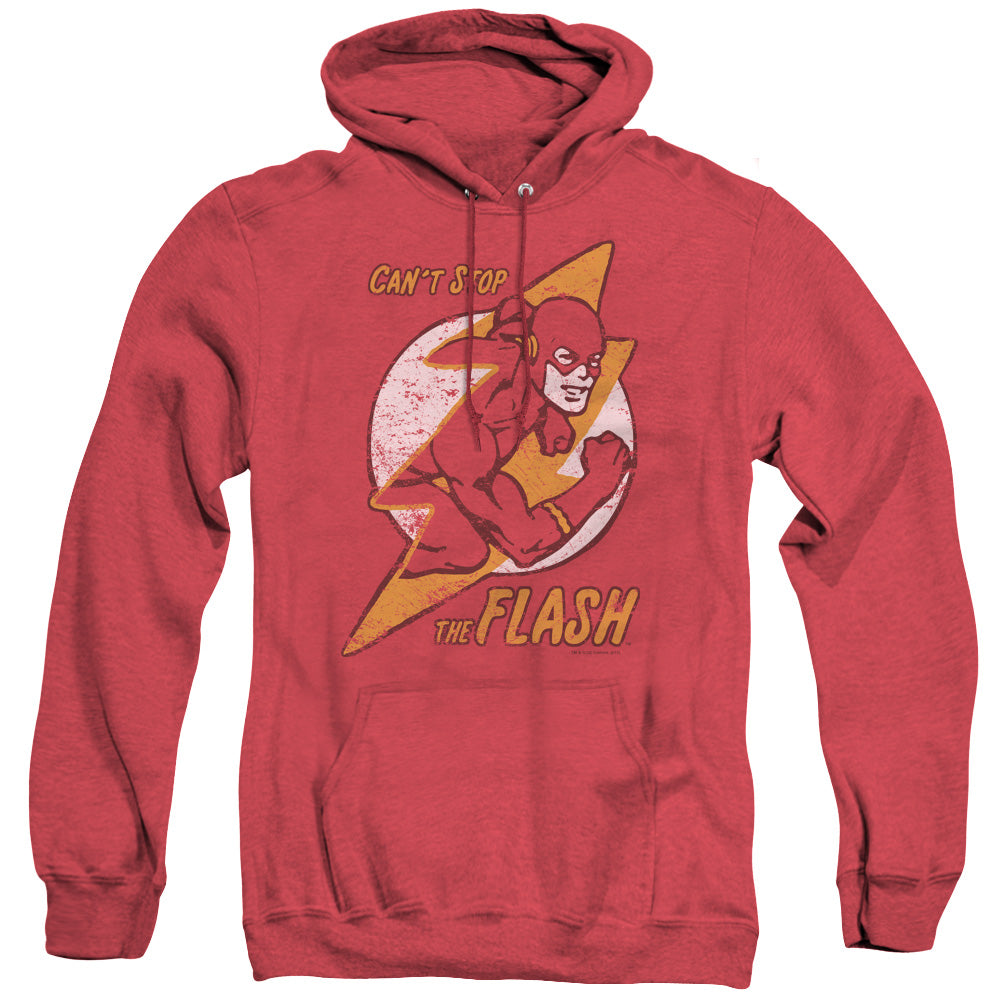 DC FLASH/FLASH BOLT - ADULT HEATHER HOODIE - RED