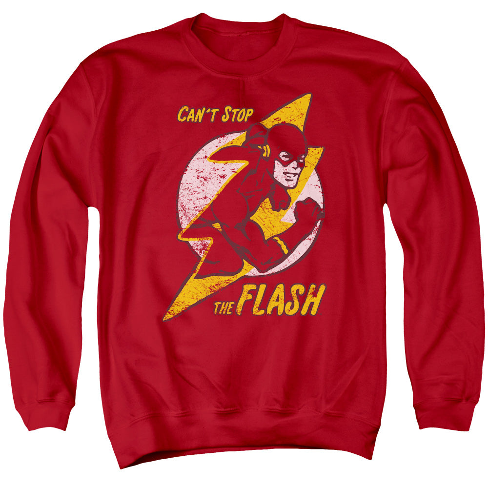 DC FLASH/FLASH BOLT - ADULT CREWNECK SWEATSHIRT - RED