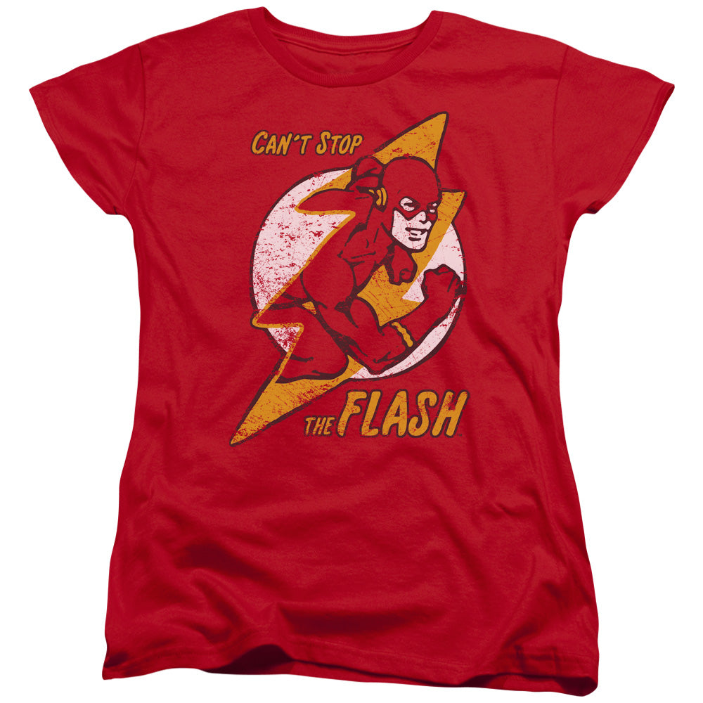 DC FLASH/FLASH BOLT - S/S WOMENS TEE - RED