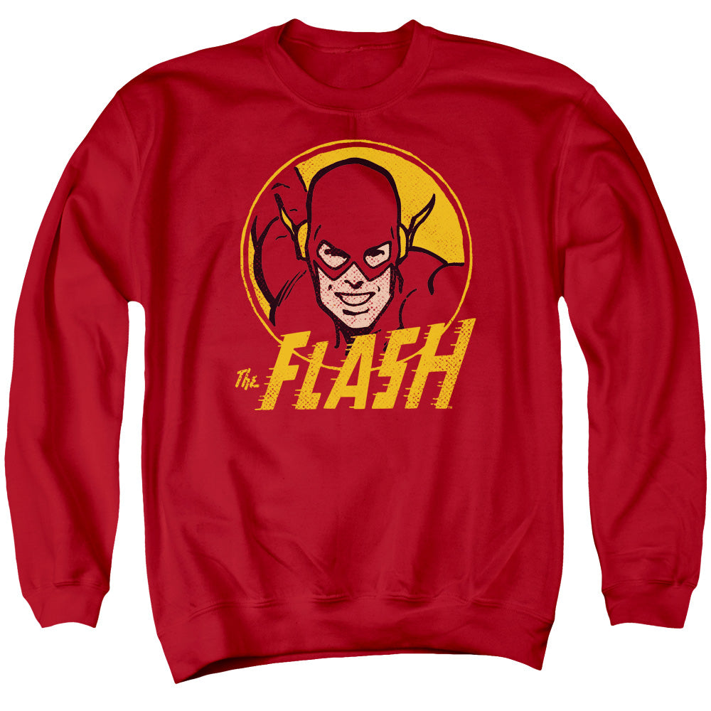 DC FLASH/FLASH CIRCLE - ADULT CREWNECK SWEATSHIRT - RED