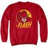 DC FLASH/FLASH CIRCLE - ADULT CREWNECK SWEATSHIRT - RED