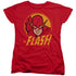 DC FLASH/FLASH CIRCLE - S/S WOMENS TEE - RED