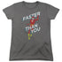 DC FLASH/FASTER THAN YOU - S/S WOMENS TEE - CHARCOAL