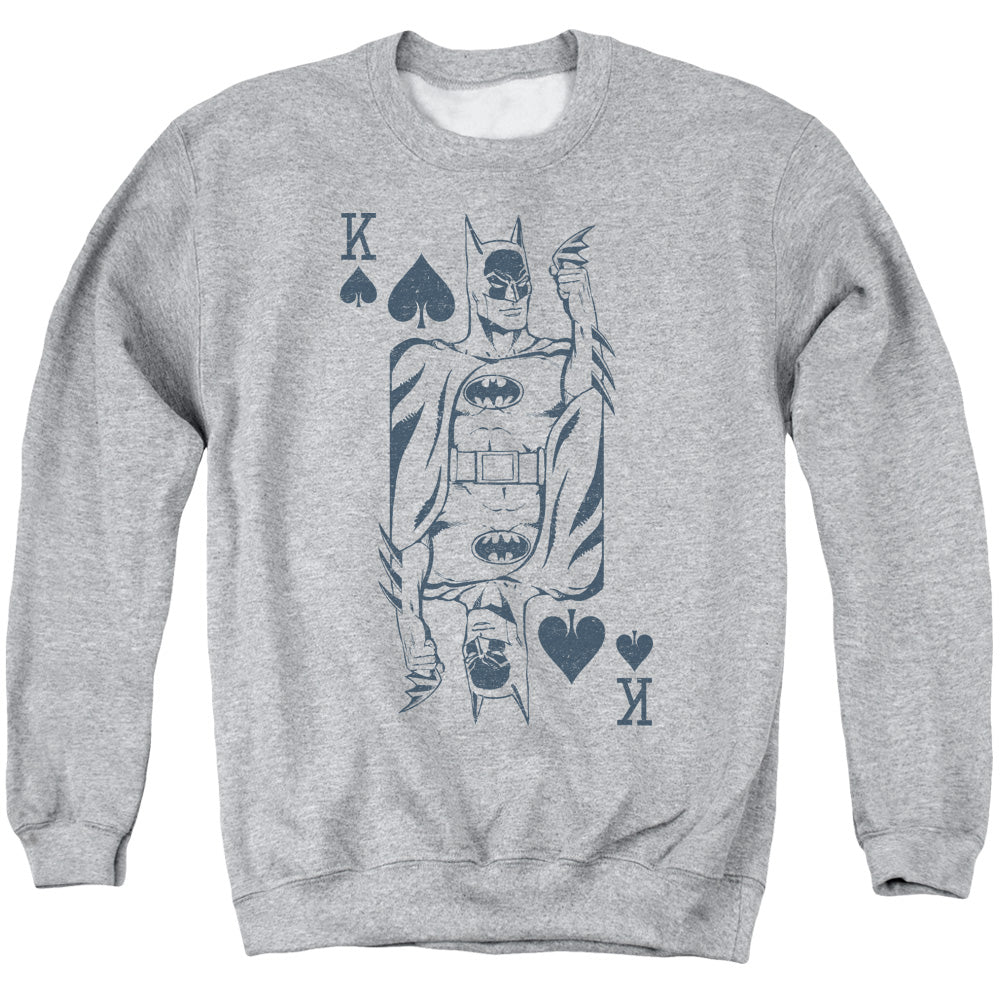 DC/BAT CARD - ADULT CREWNECK SWEATSHIRT - ATHLETIC HEATHER