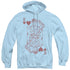 DC/SUPER CARD - ADULT PULLOVER HOODIE - LIGHT BLUE