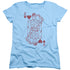 DC/SUPER CARD - S/S WOMENS TEE - LIGHT BLUE