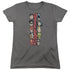 DC/STACKED JUSTICE - S/S WOMENS TEE - CHARCOAL