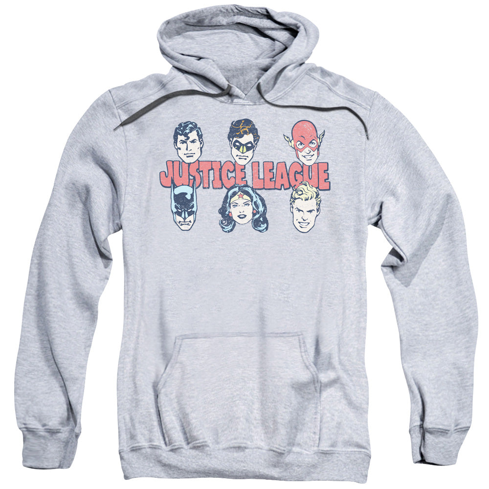 DC/JUSTICE LINEUP - ADULT PULLOVER HOODIE - ATHLETIC HEATHER