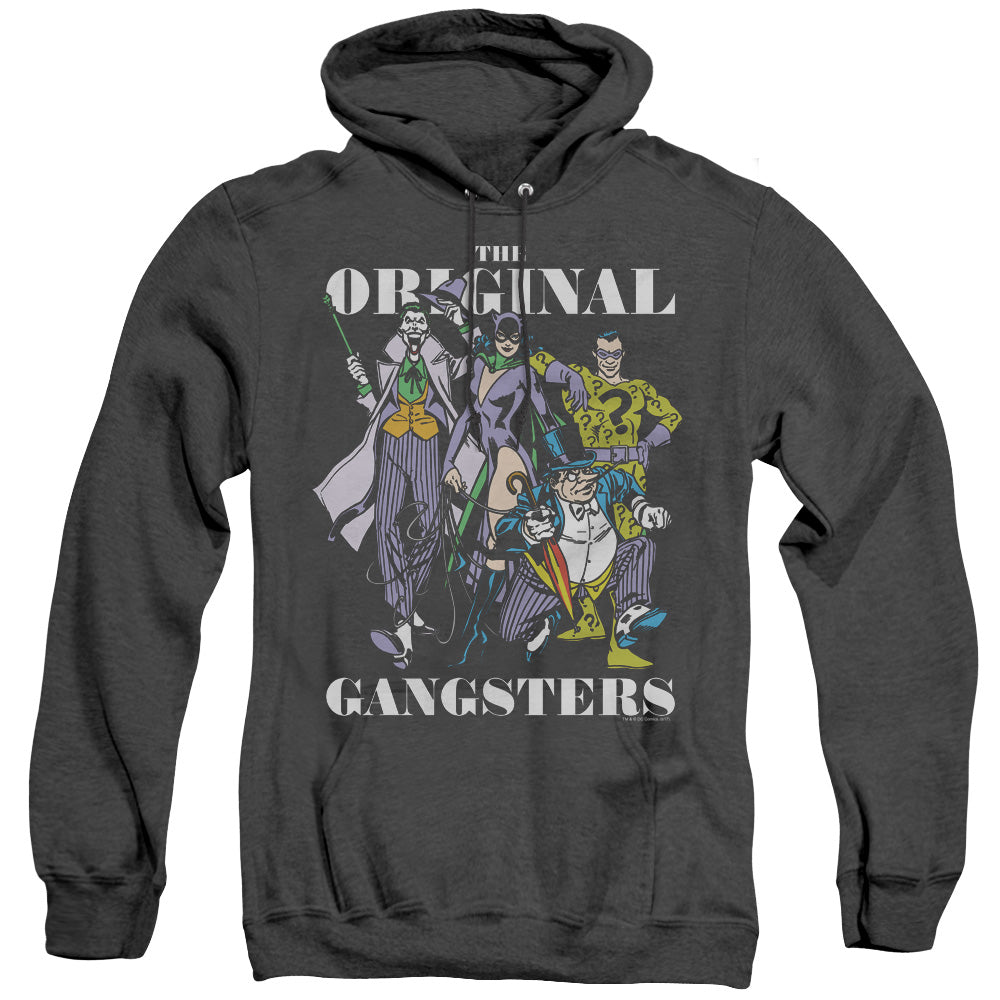 DC/ORIGINAL GANGSTERS - ADULT HEATHER HOODIE - BLACK