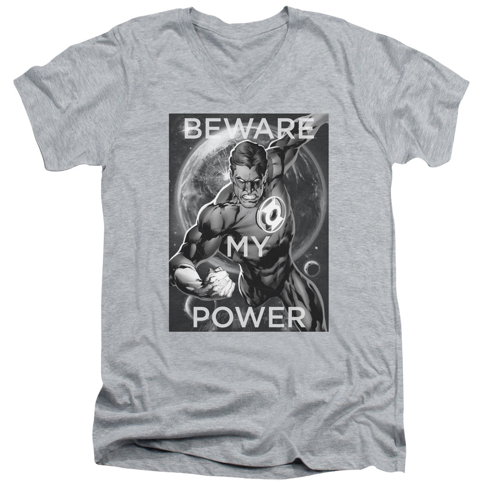 DC/POWER - S/S ADULT V-NECK 30/1 - ATHLETIC HEATHER