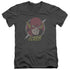 DC FLASH/VINTAGE VOLTAGE - S/S ADULT V-NECK 30/1 - CHARCOAL