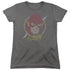 DC FLASH/VINTAGE VOLTAGE - S/S WOMENS TEE - CHARCOAL