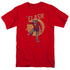DC FLASH/CIRCLE & STARS - S/S ADULT 18/1 - RED