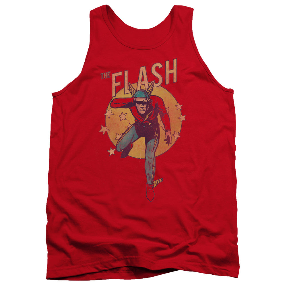 DC FLASH/CIRCLE & STARS - ADULT TANK - RED