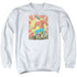 DC FLASH/TATTERED POSTER - ADULT CREWNECK SWEATSHIRT - WHITE