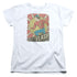 DC FLASH/TATTERED POSTER - S/S WOMENS TEE - WHITE
