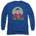 DC FLASH/FADED CIRCLE -  L/S ADULT 18/1  - ROYAL BLUE