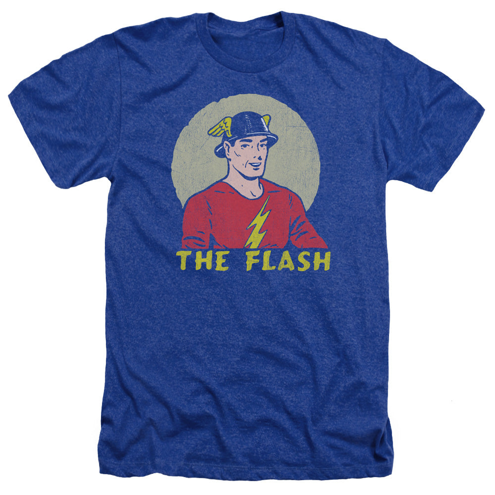 DC FLASH/FADED CIRCLE - ADULT HEATHER - ROYAL BLUE