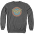 DC/WW VINTAGE EMBLEM - ADULT CREWNECK SWEATSHIRT - CHARCOAL