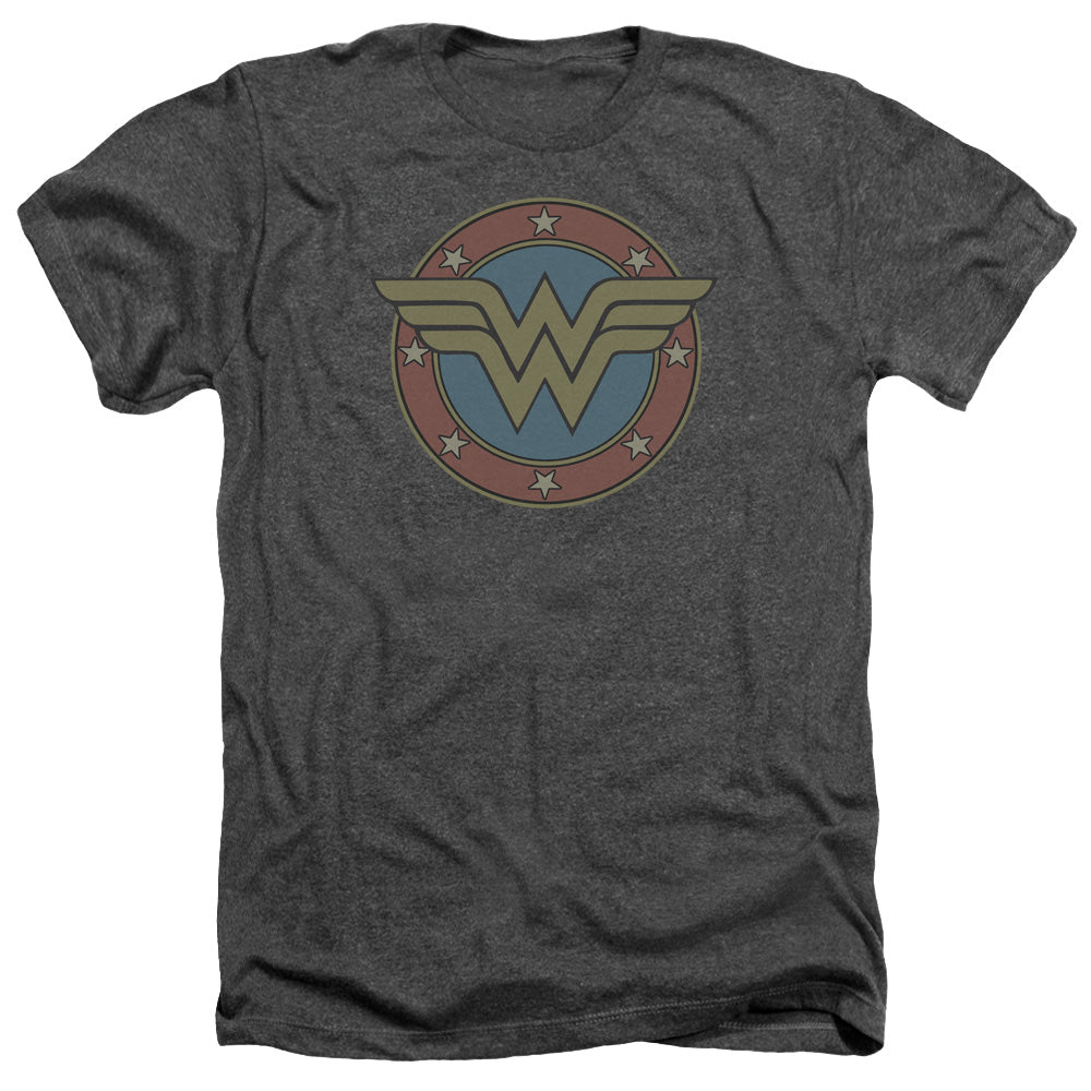 DC/WW VINTAGE EMBLEM - ADULT HEATHER - CHARCOAL