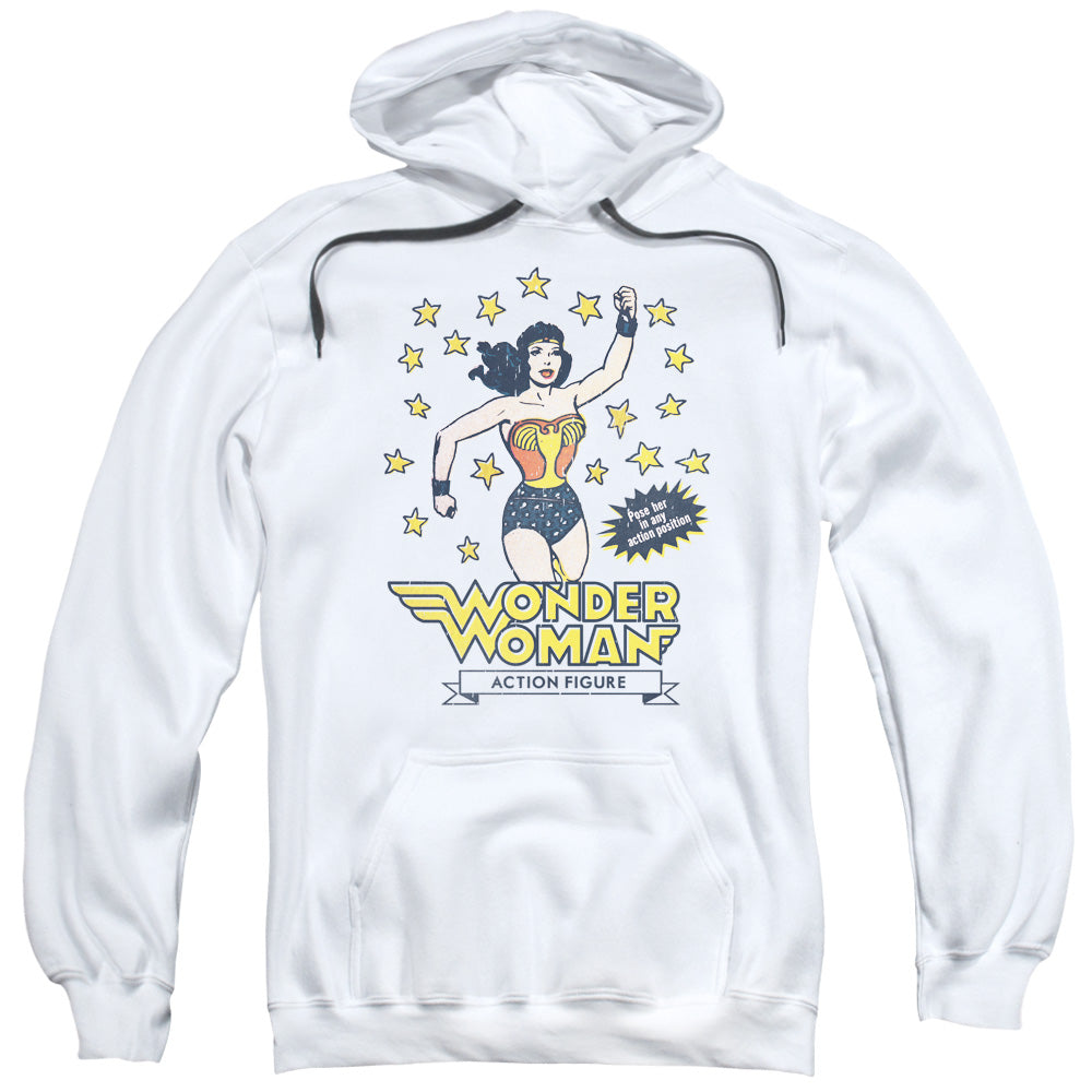 DC/ACTION FIGURE - ADULT PULLOVER HOODIE - WHITE