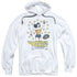 DC/ACTION FIGURE - ADULT PULLOVER HOODIE - WHITE