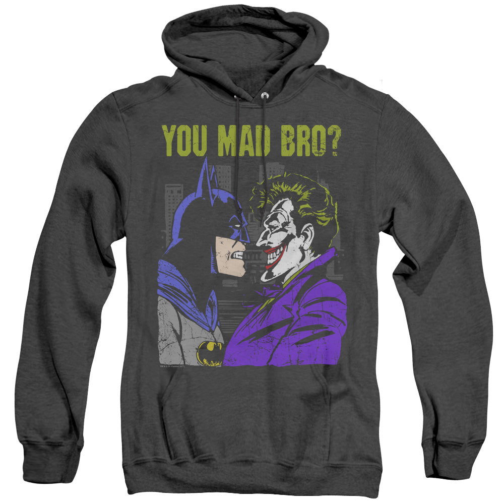 DC/MAD BRO - ADULT HEATHER HOODIE - BLACK