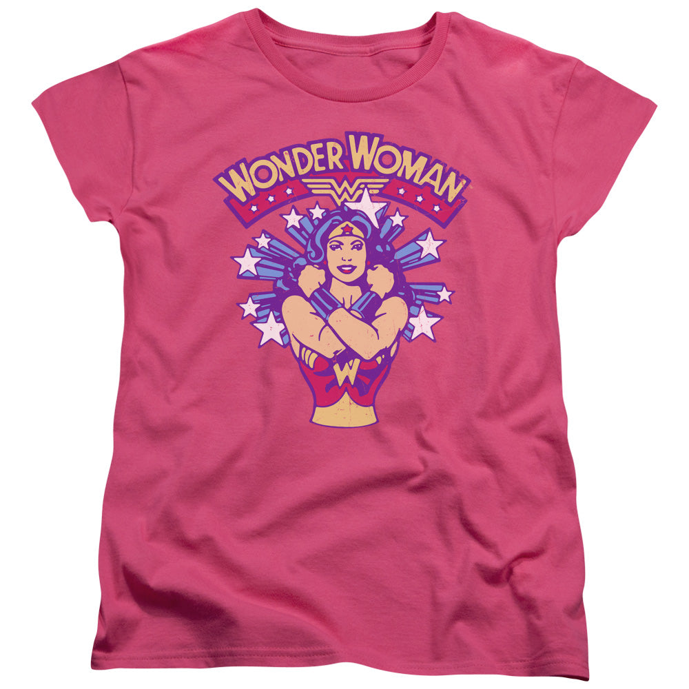 DC/STAR CROSSED - S/S WOMENS TEE - HOT PINK